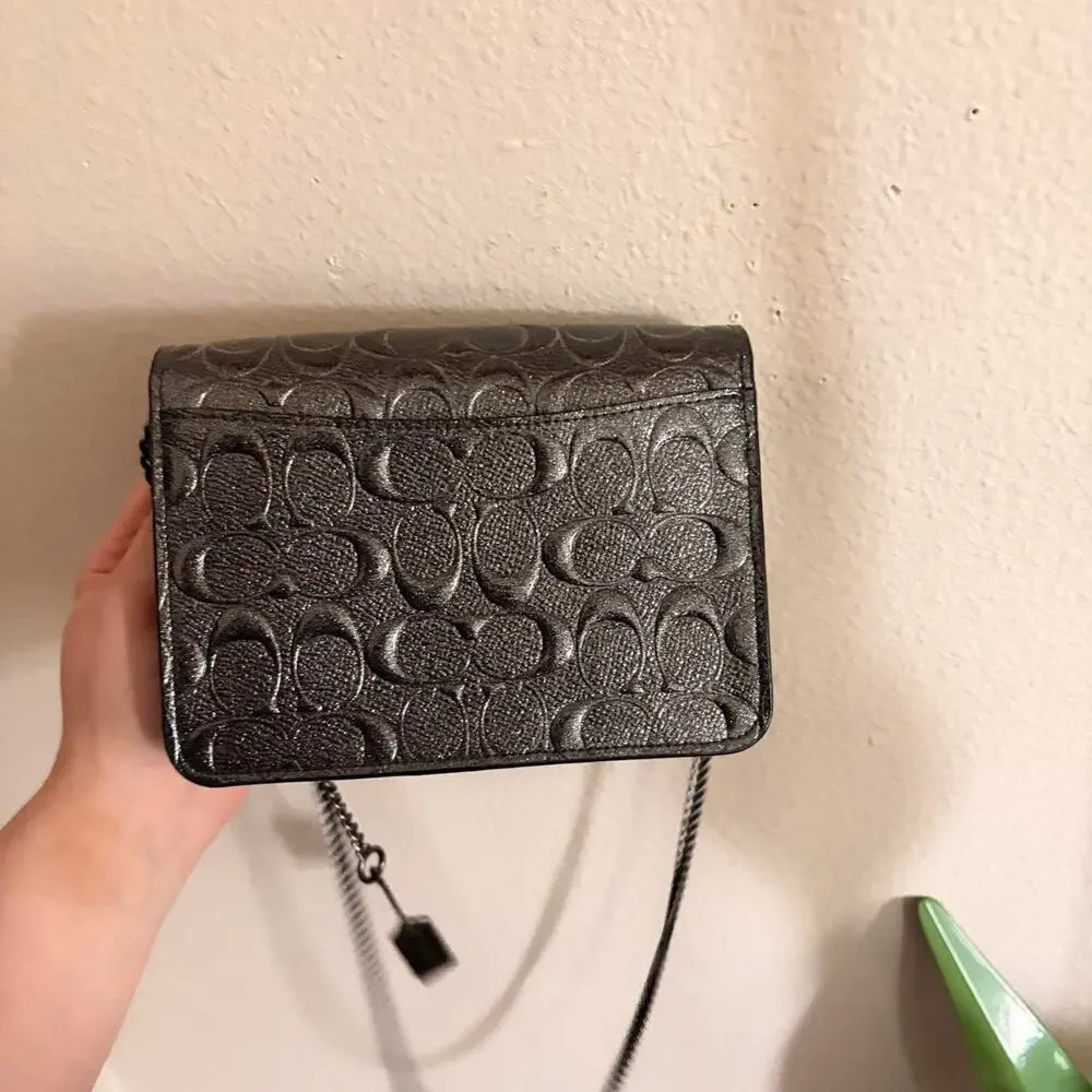 Coach Mini Bowery Crossbody Debossed Patent Leather Crossbody